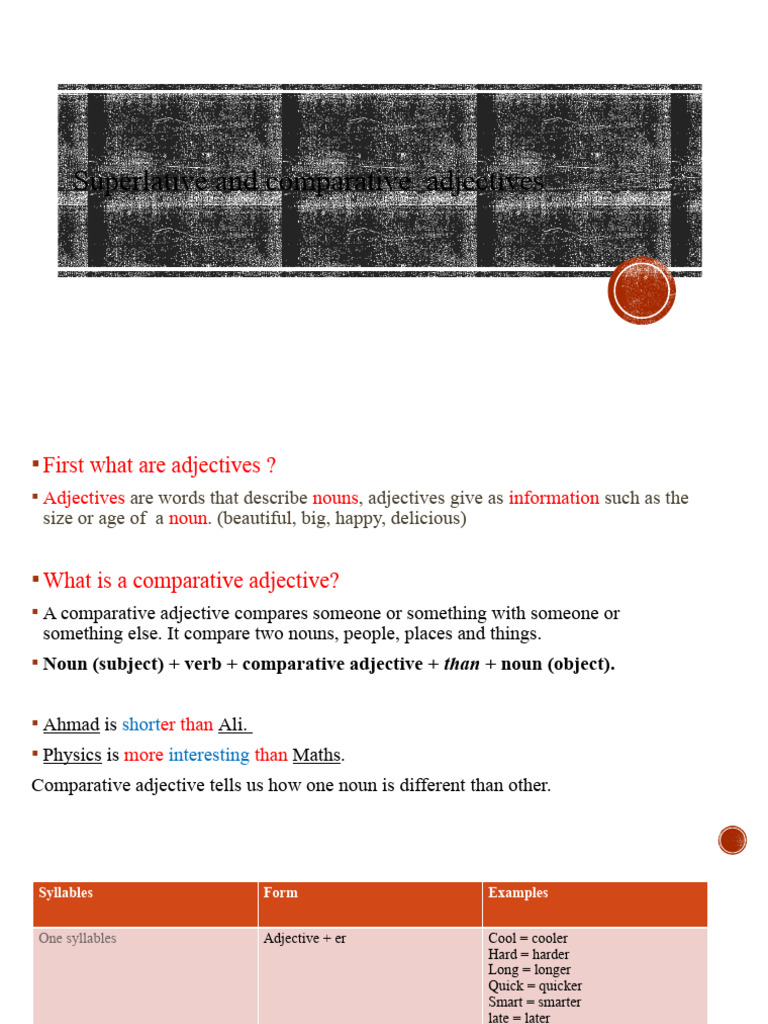 Understanding Comparative and Superlative Adjectives | PDF | Adjective ...
