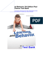 Learning and Behavior 7th Edition Paul Chance Test Bank
