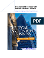 Legal Environment of Business 12th Edition Meiners Solutions Manual