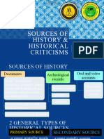 Sources of History Historical Criticisms