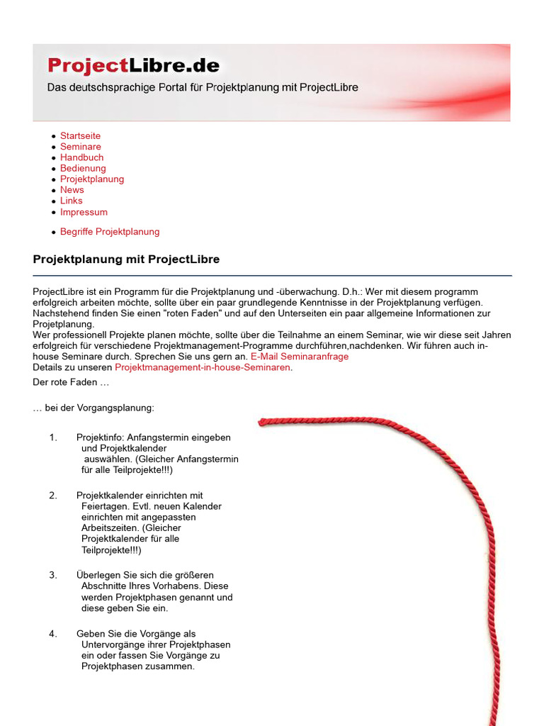 Projektplanung Mit ProjectLibre - ProjectLibre | PDF