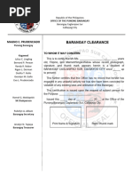 Barangay Clearance for Building Permit | PDF