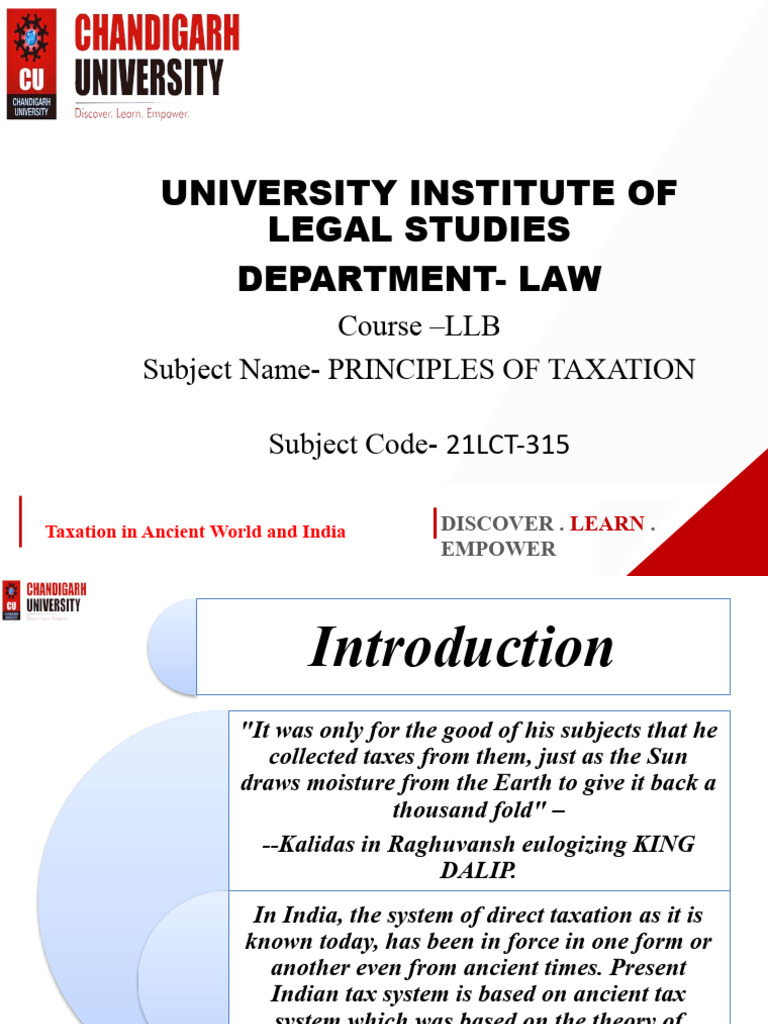 Taxation in Ancient World India | PDF | Taxes | Economies
