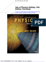 Fundamentals of Physics Halliday 10th Edition Test Bank