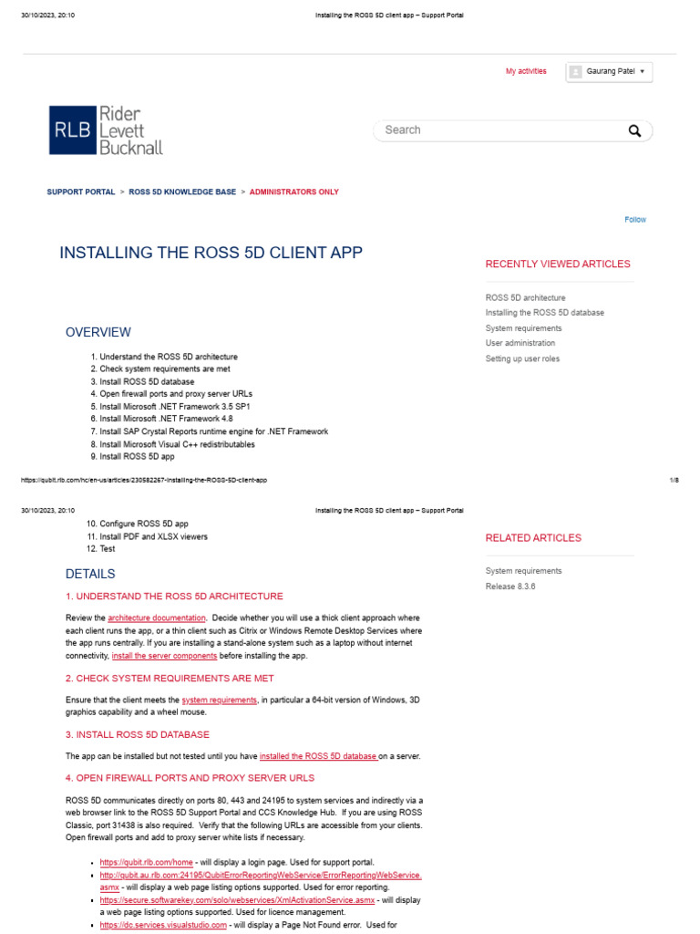 Installing The ROSS 5D Client App | PDF | Microsoft Excel | Microsoft ...