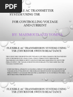 Flexible Ac Transmitter System Using TSR For Controlling Voltage and Current