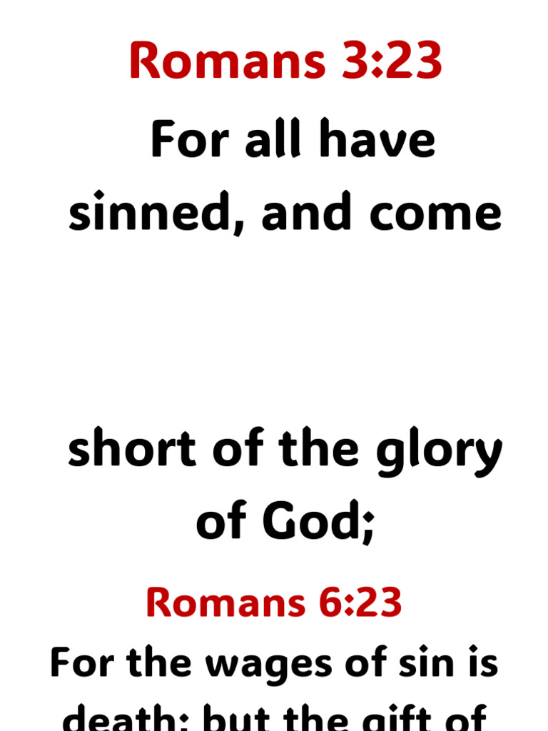 Romans 323 kjv for all have sinned pdf