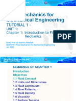 Fluid Mechanics For Mechanical Engineering: Tutorial 1