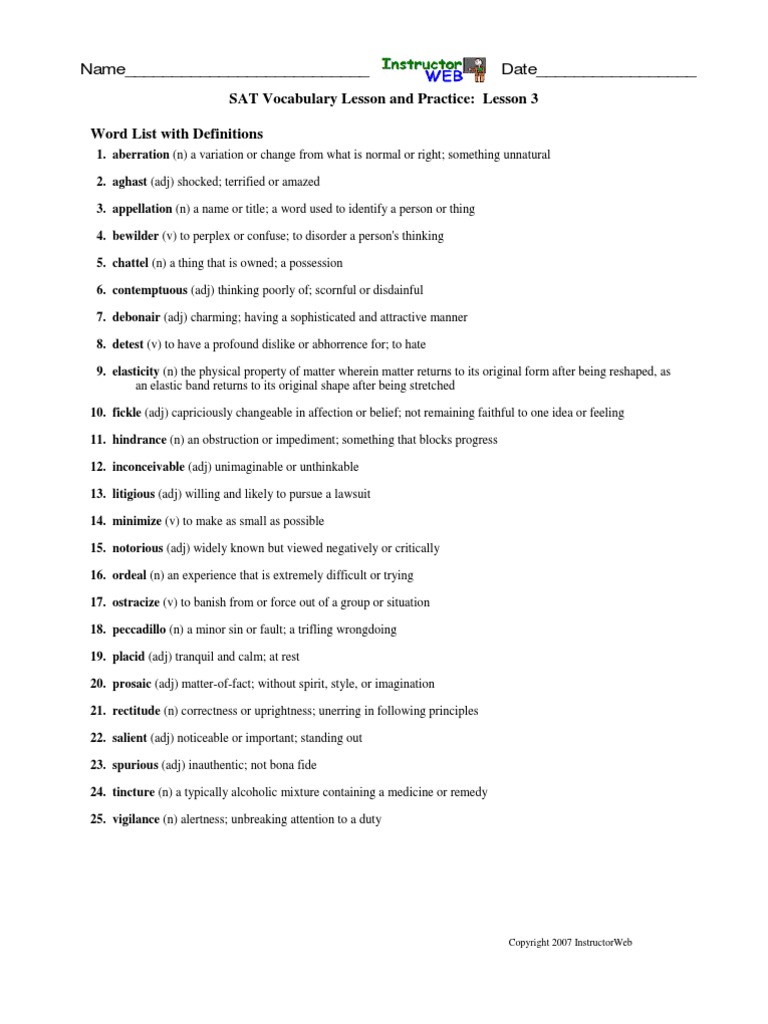 sat vocabulary less 3 pdf