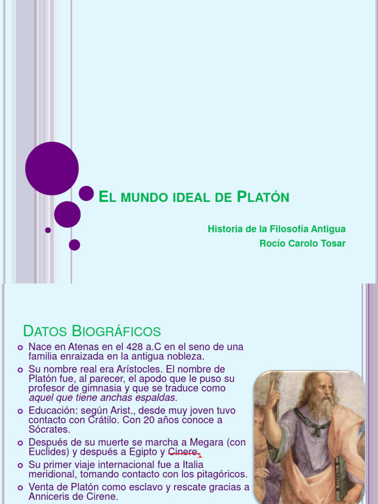 Tema 4 - El Mundo Ideal de Platón | PDF | Platón | Conocimiento