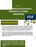 Forecasting and Decision-Making For Global Marketing