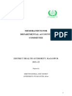 Mfdac Report On The Account of Dha Rajanpur