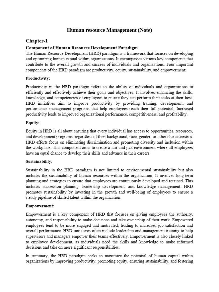 Human Resource Management PDF Human Resources Human Resource