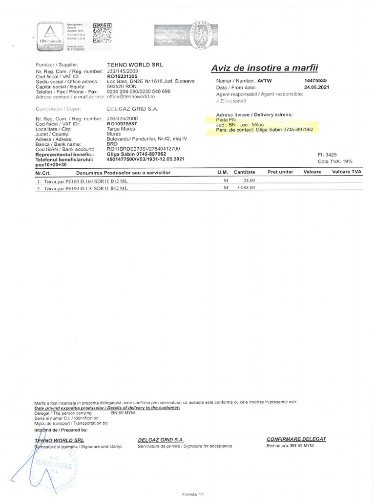 2 Aviz De Insotire Marfa Tehnoworld Pdf