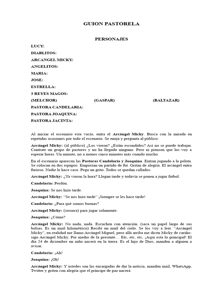 Guion de la Pastorela Navideña | PDF | Navidad | Reyes Magos