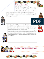 Thanksgiving A North American Tradition Reading Comprehension Exercises - 62122