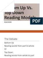 Bottom Up V Top Down Reading Models
