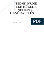 Fonctions D'Une Variable Réelle: Définitions - Généralités: EDJA Kouamé B
