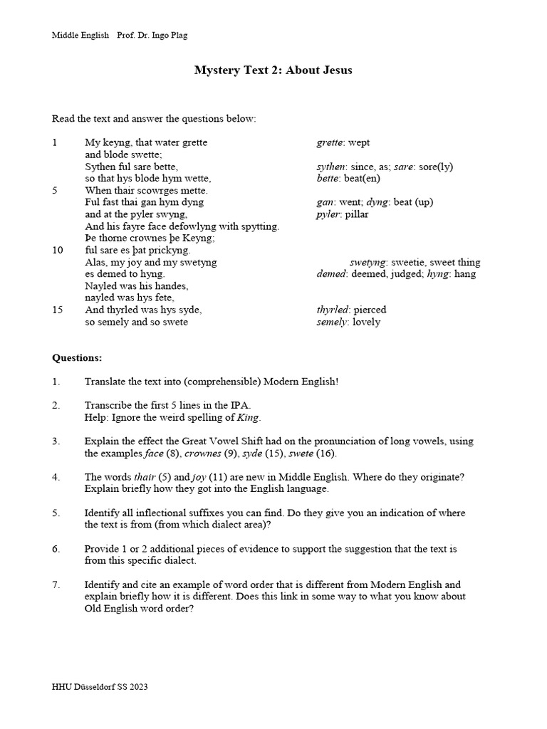 Mystery Text 2 | PDF