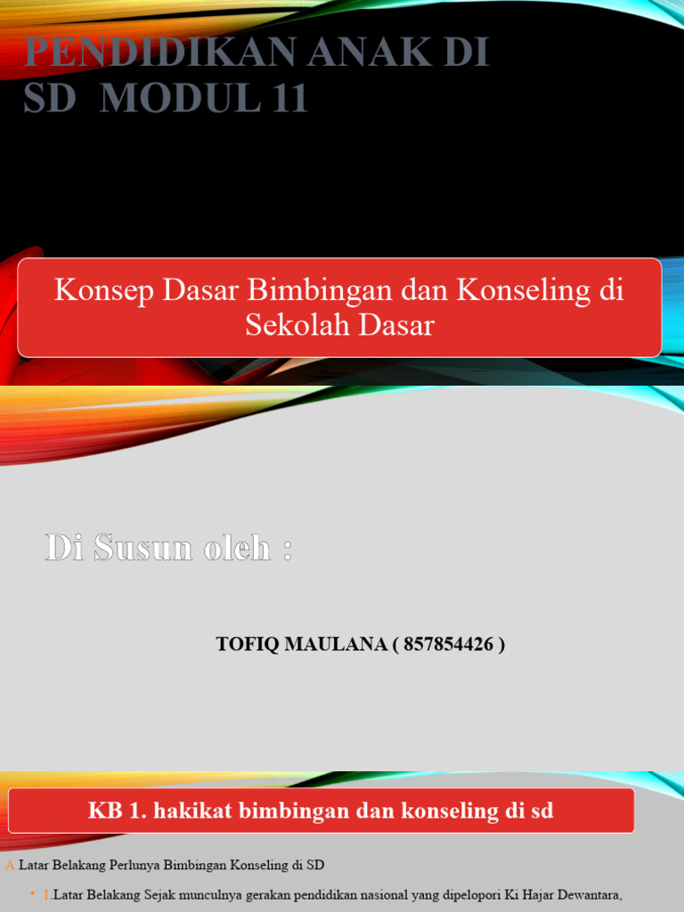 Bimbingan dan Konseling di SD: Panduan Dasar | PDF | Karier & Perkembangan