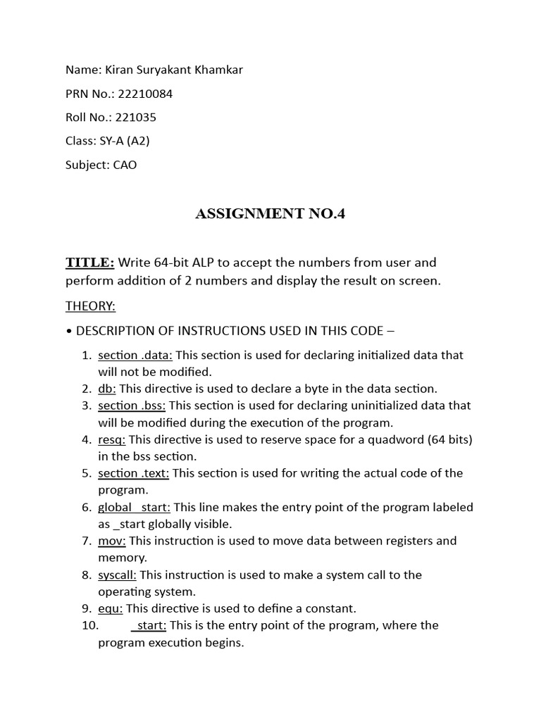 Assignment no 4 1 pdf office equipment computer hardware
