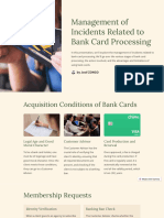 Management of Incidents Related To Bank Card Processing