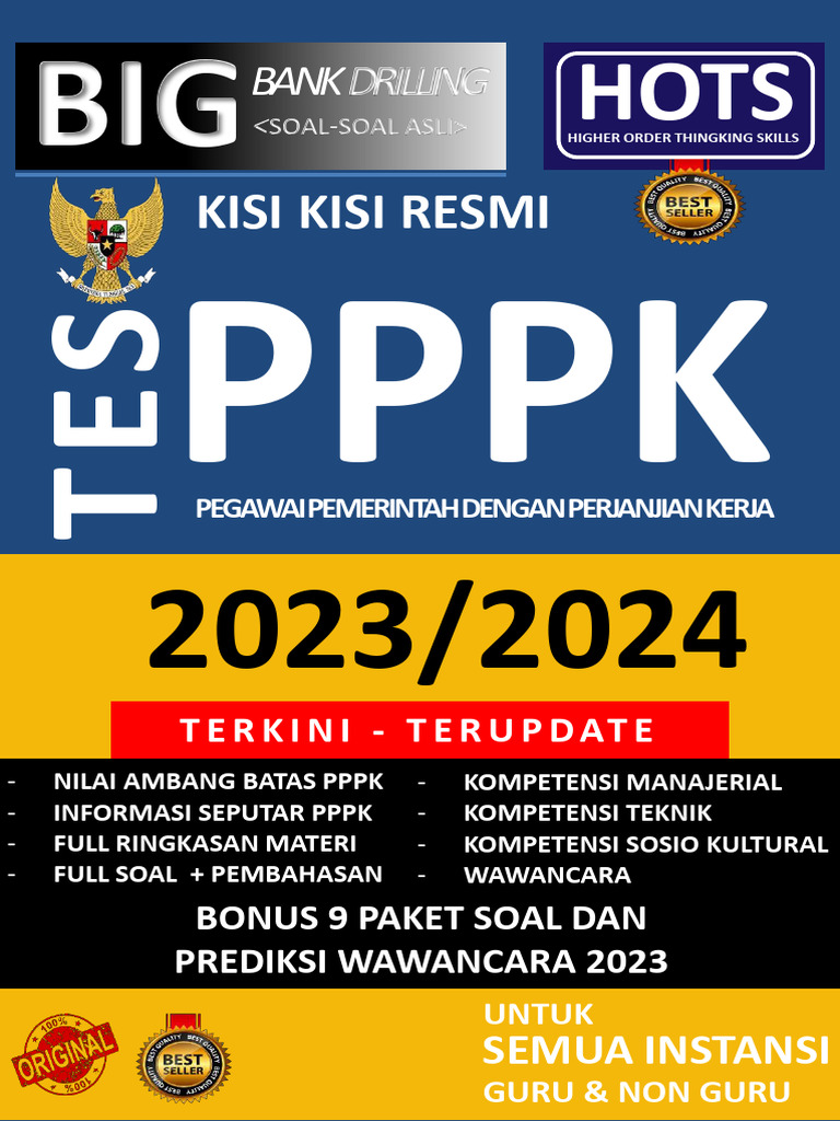 Big Bank Drilling HOTS Kisi Kisi Resmi Tes PPPK 2023 2024 Untuk Semua Instansi Guru Dan Non Guru