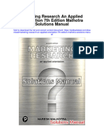 Marketing Research An Applied Orientation 7th Edition Malhotra Solutions Manual