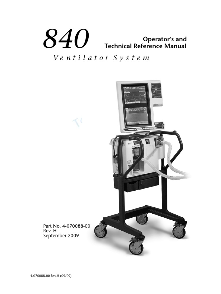 Ventilator system operator s and technical reference manual pdf