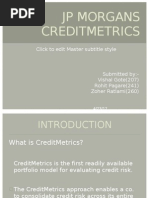 JP MORGAN'S creditMETRICS