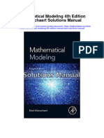 Mathematical Modeling 4th Edition Meerschaert Solutions Manual