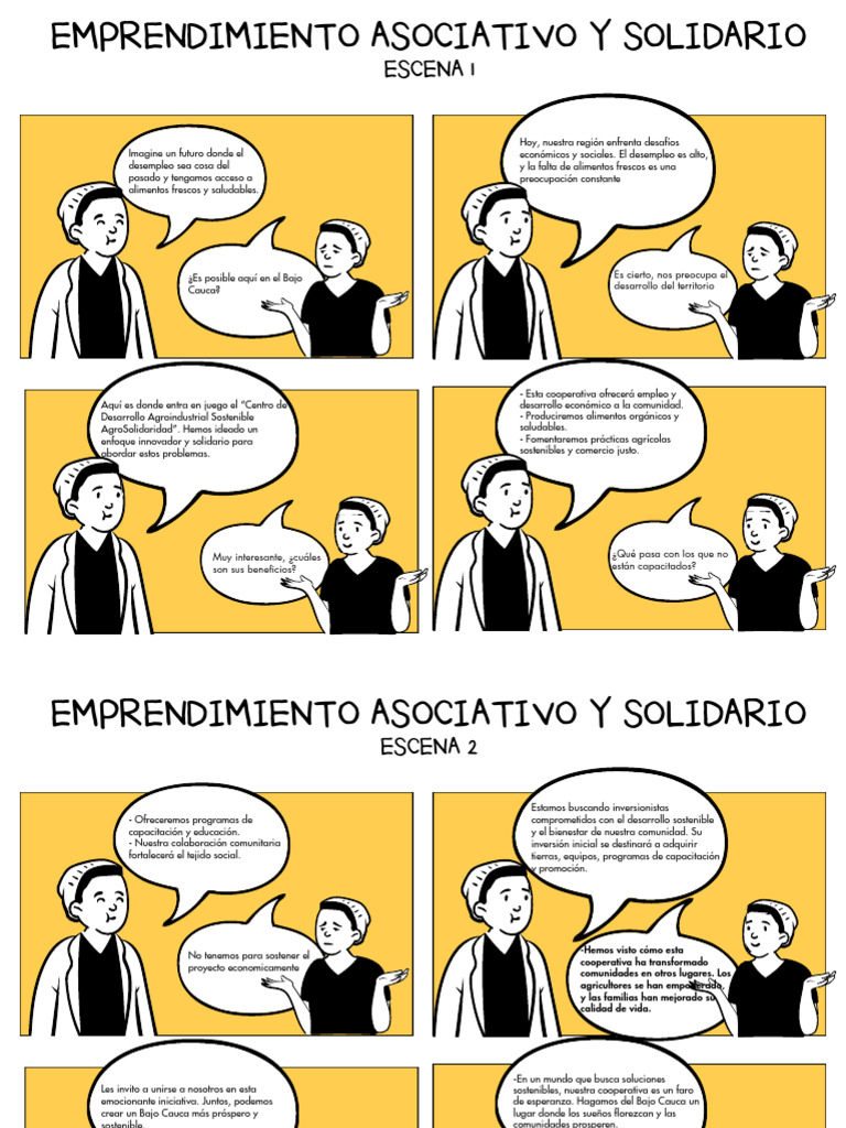Colorido Chica 6 Viñetas Historieta | PDF | Cooperativa | Sustentabilidad