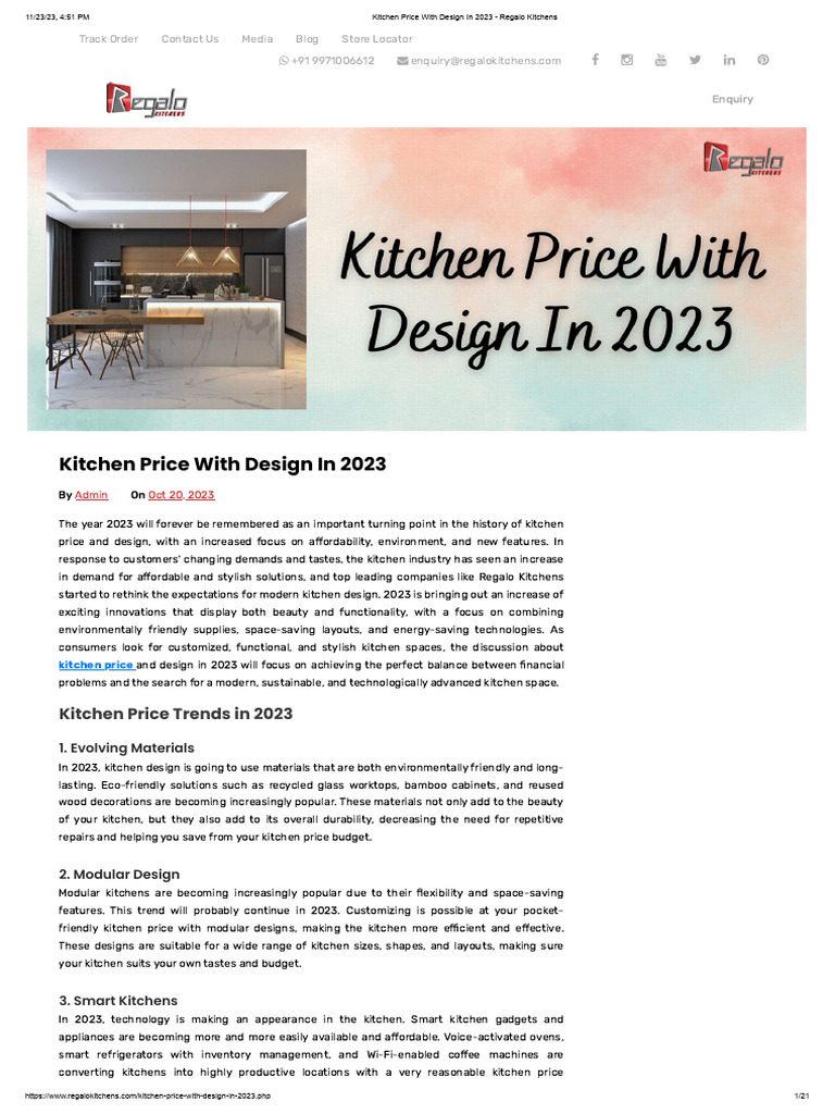 Kitchen Price With Design in 2023 | PDF | Kitchen | Energy Conservation