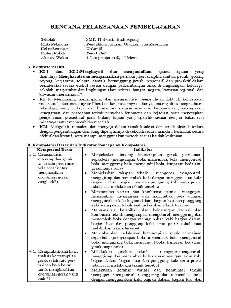 RPP Sma | PDF | Olahraga & Rekreasi