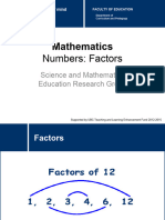 Sec Math Numbers Factors