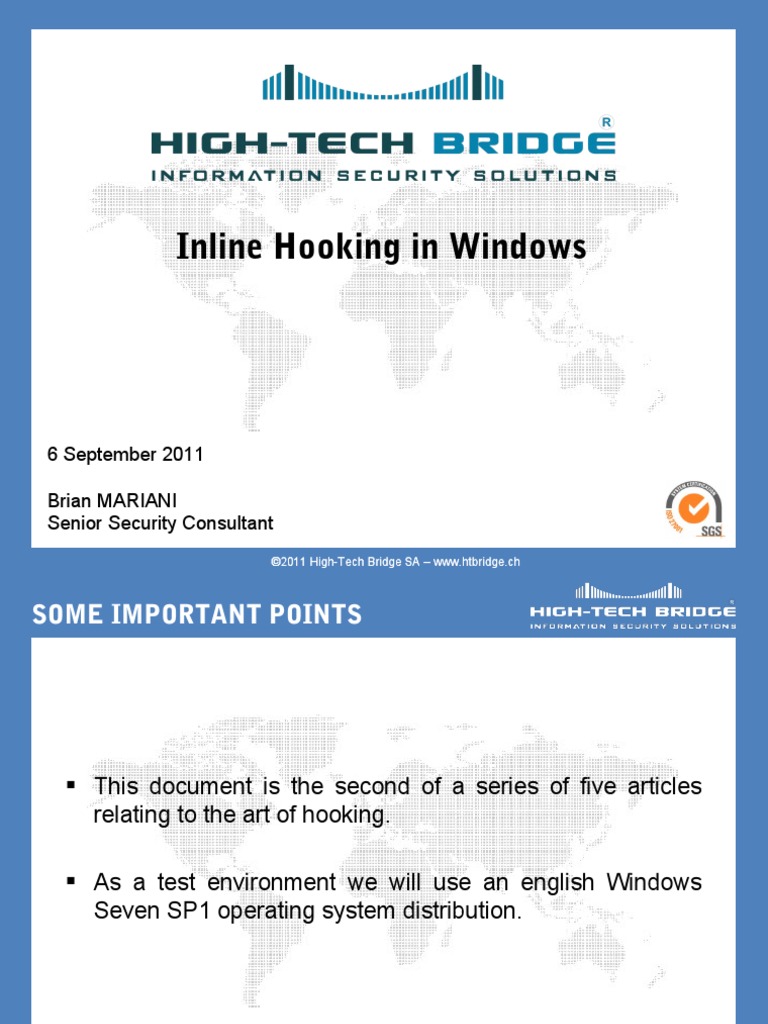 Inline Hooking in Windows | PDF | Operating System Technology | Digital ...