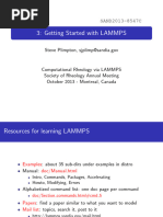 3: Getting Started With LAMMPS: Steve Plimpton, Sjplimp@sandia - Gov