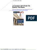 Individual Taxation 2013 Pratt 7th Edition Test Bank