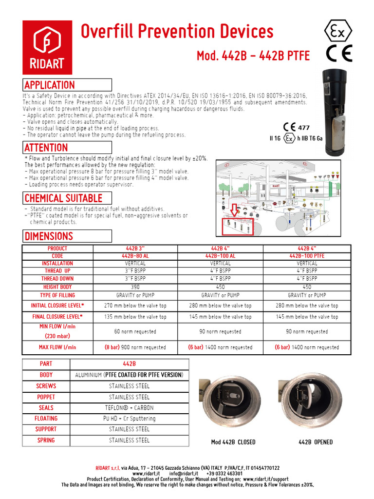 Overfill - Valve - 442B Size 4 | PDF | Valve | Pipe (Fluid Conveyance)