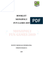 Booklet Monopoly Fun Games 2019