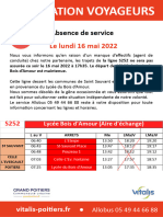 Info Voyageurs S252 - Service Suspendu Le 16 Mai Retour Du Soir