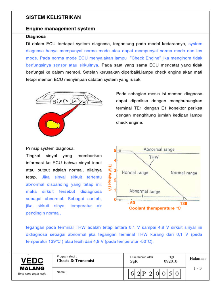 Diagnosa Lampu Check Engine Avanza | PDF