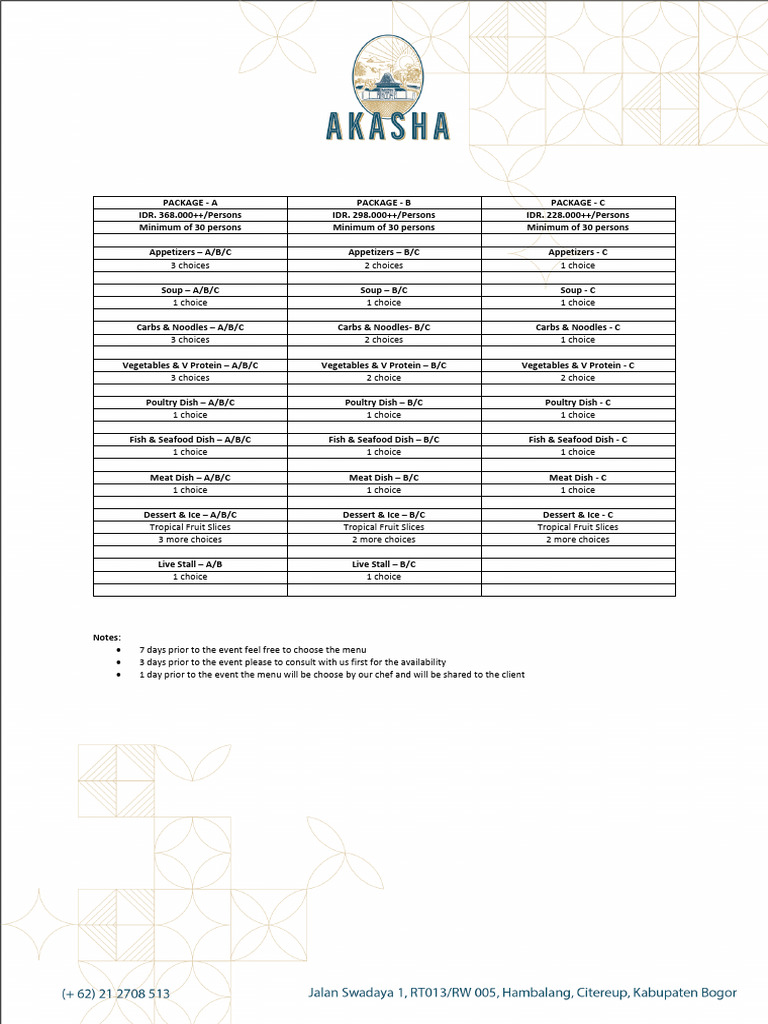Banquet Menu 2023 - 2024 | PDF | Indonesian Cuisine | Tofu