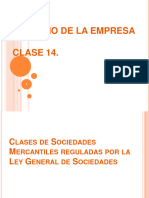 CLASE 14 - Clases de Sociedades Mercantiles - Mercado de Valores