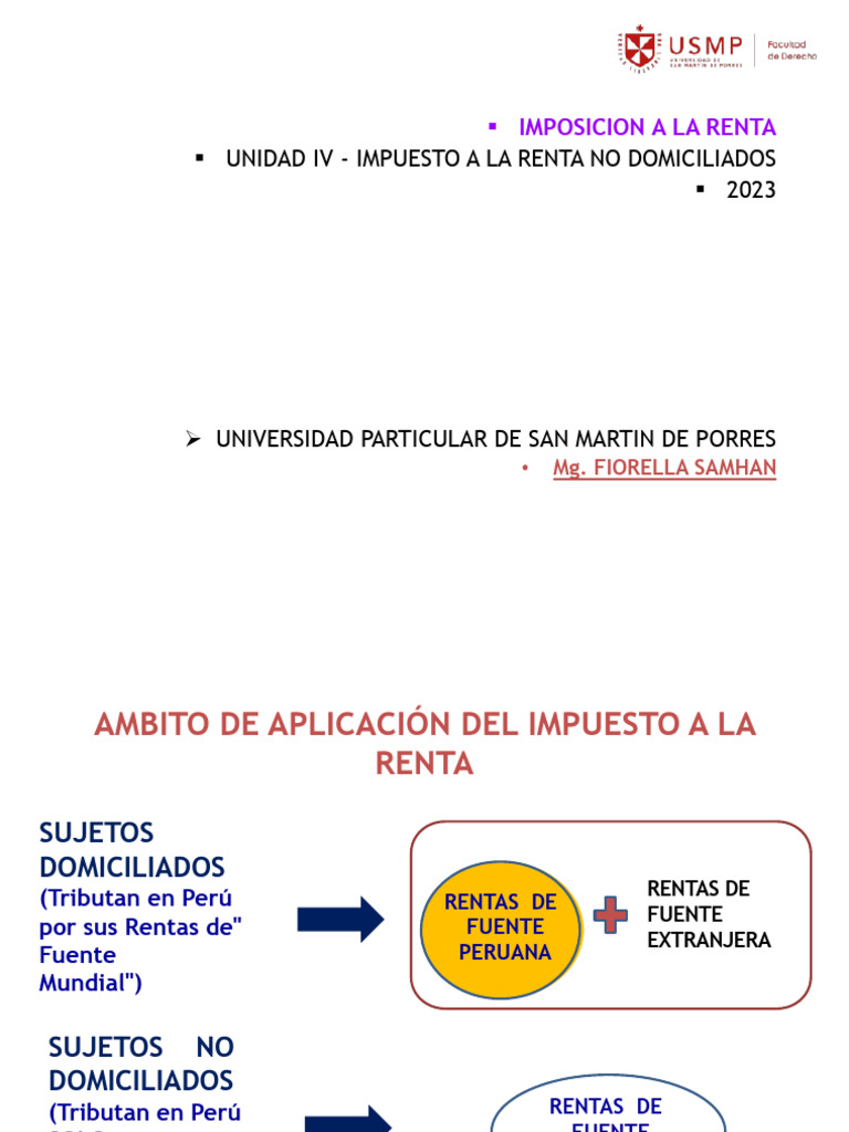 Impuesto a la Renta No Domiciliados 2023 | PDF | Impuestos | Impuesto ...