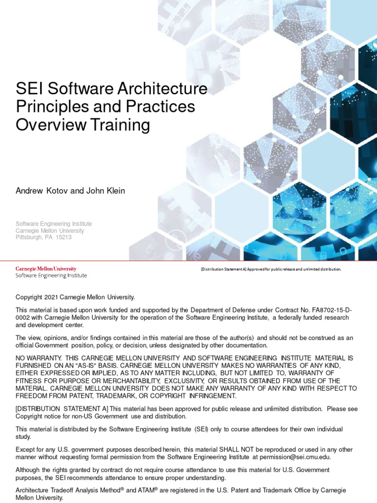 SEI Software Architecture | PDF | System | Software Architecture