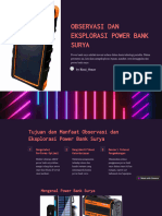 Observasi Dan Eksplorasi Power Bank Surya