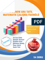 Dönem Ara Tatil Matematik Çalişma Fasikülü: 54 Soru