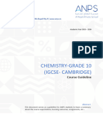 Chemistry-Grade 10 (Igcse-Cambridge) : Course Guideline