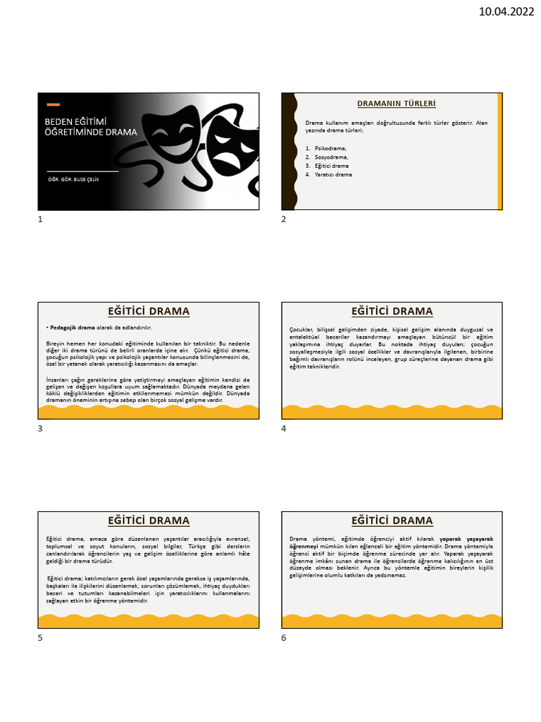 Yaratıcı Drama 3 Slayt Pdf